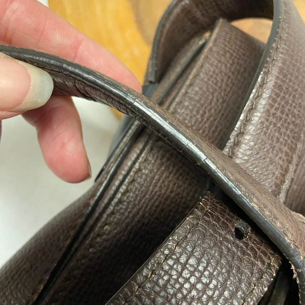 Salvatore Ferragamo Pebbled Leather Unisex Crossbody
